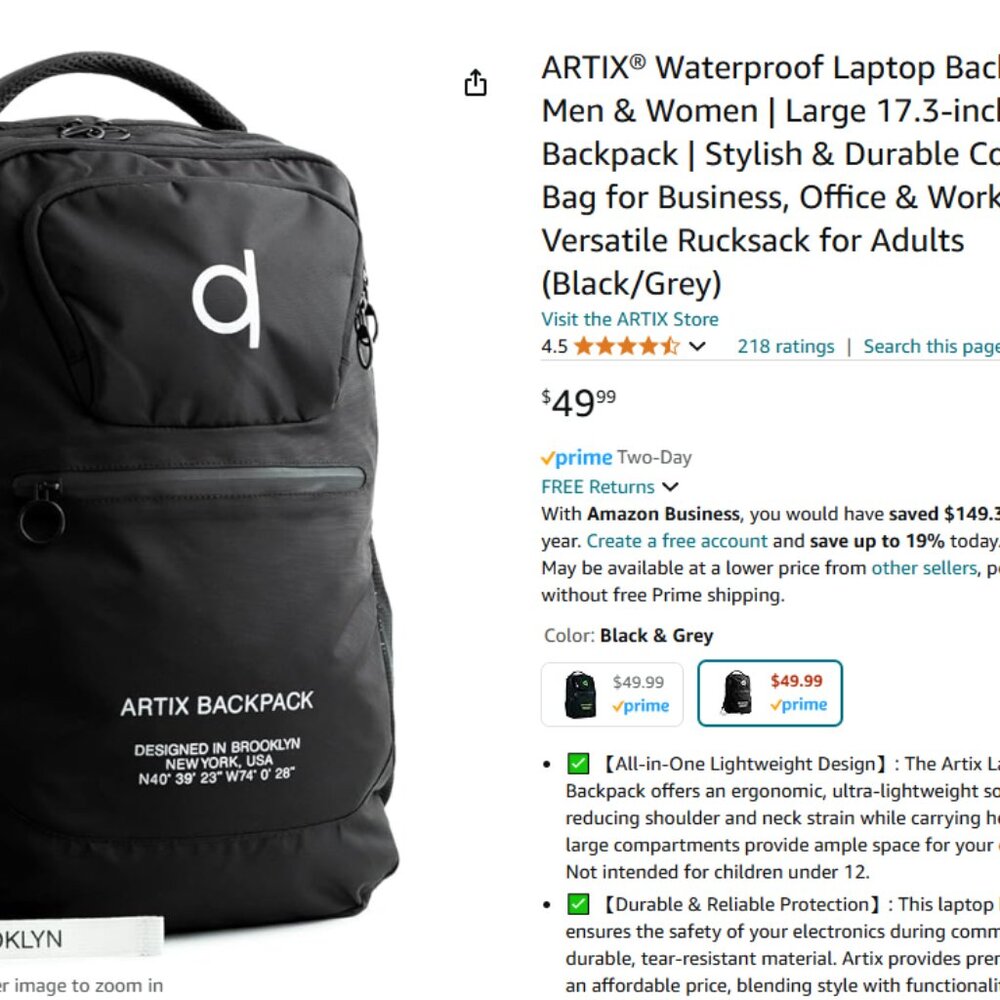 ARTIX Backpack NWT - Picture 10 of 11